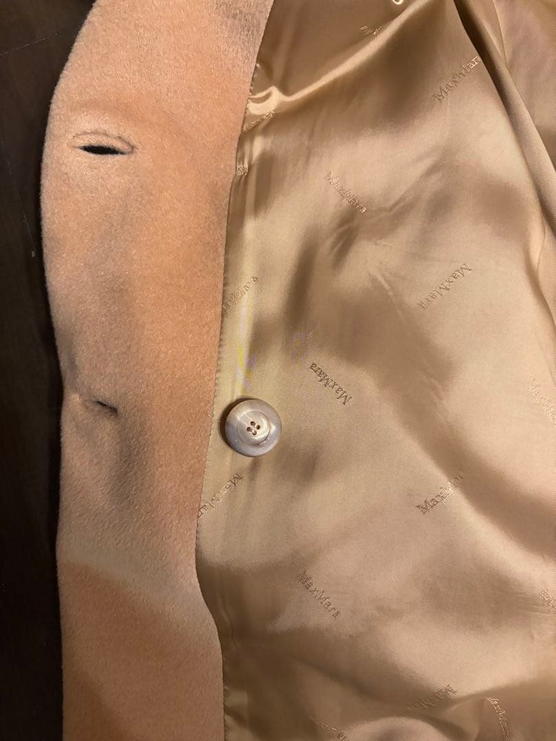 MaxMara ベージュ ダブルブレスト ロングコート
