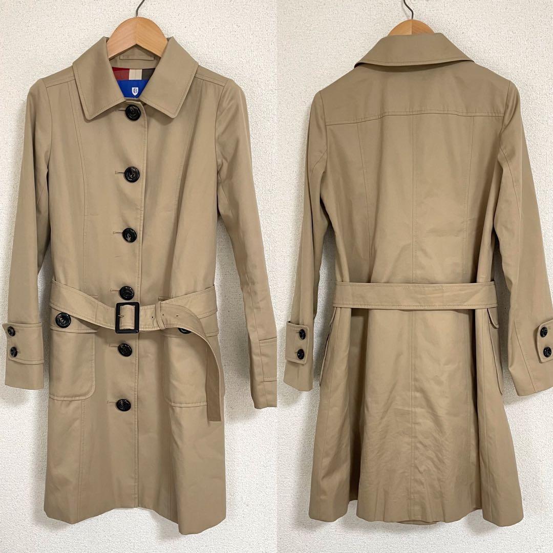 ブルーレーベルクレストブリッジベージュステンカラーコートCBチェックベルト付属