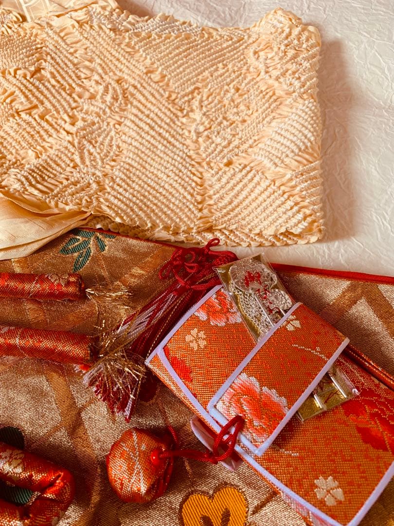 七五三　七歳の女の子のお支度　正絹手縫いのお振り袖フルセット　ハーフ成人式卒業式