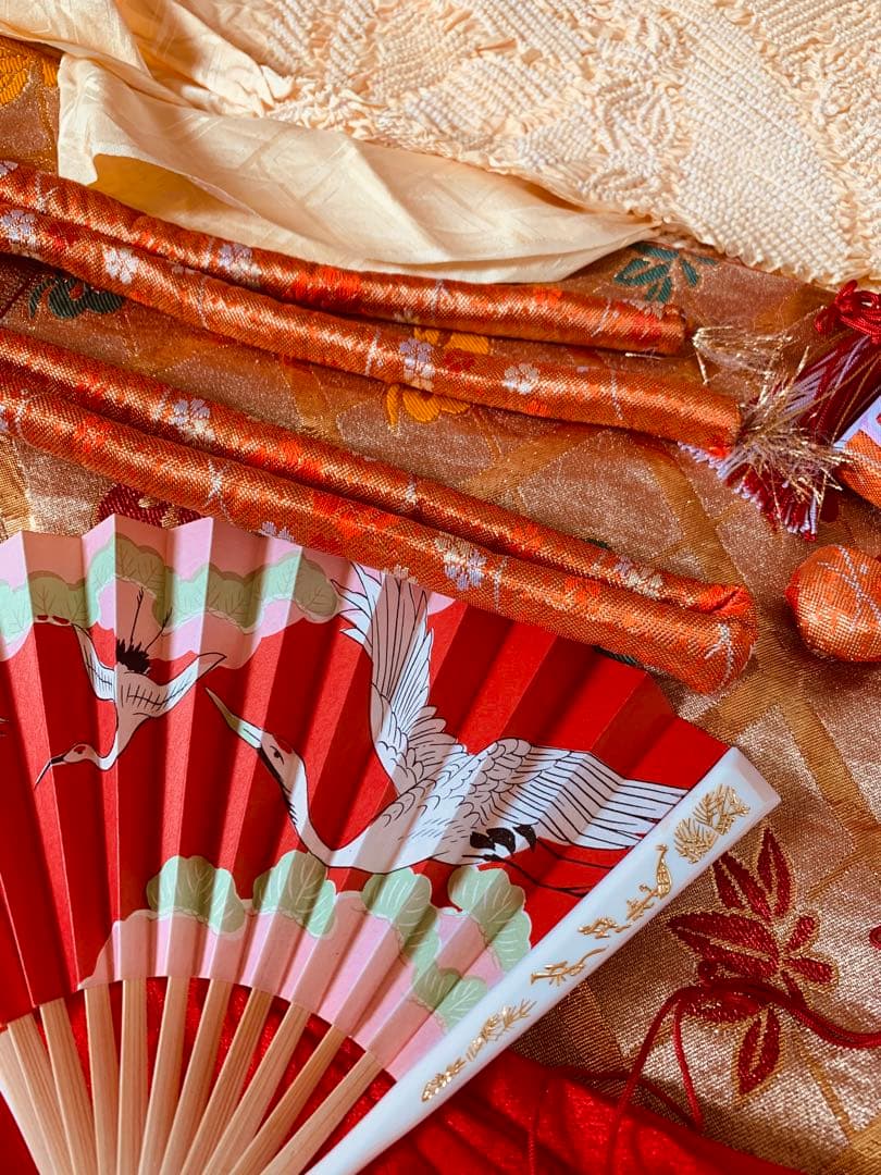 七五三　七歳の女の子のお支度　正絹手縫いのお振り袖フルセット　ハーフ成人式卒業式