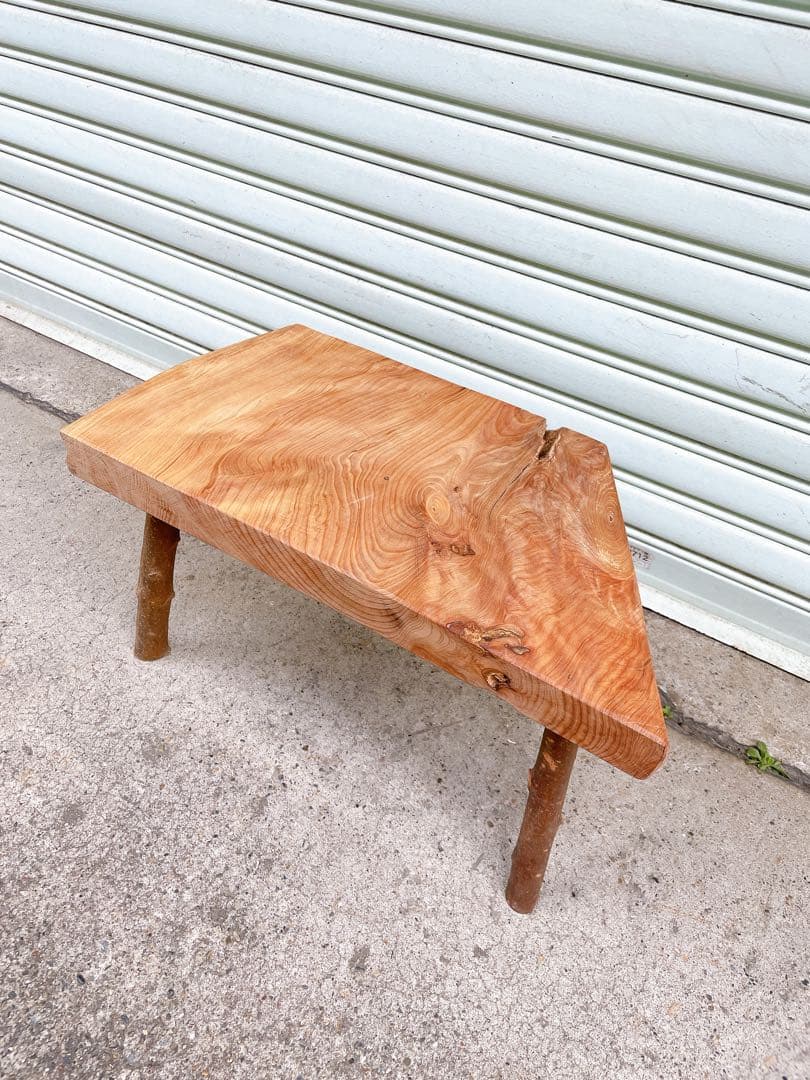 天然槇 木製スツール ウッドベンチ インテリア家具