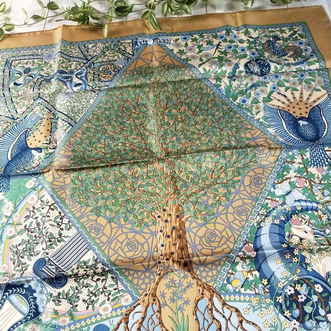 ☘️新品未使用☘️ HERMES カレ90　世界の中心軸 Axis Mundi