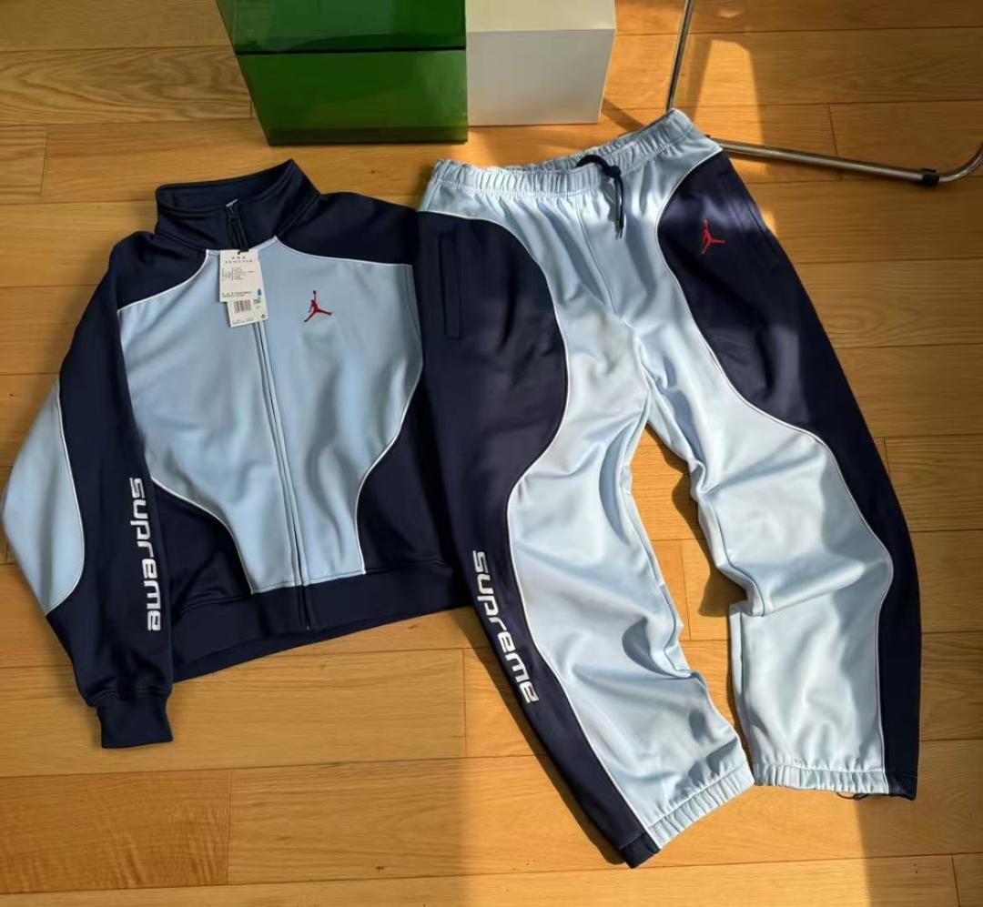 希少コラボ Supreme×Jordan トリコットセットアップ L サイズ