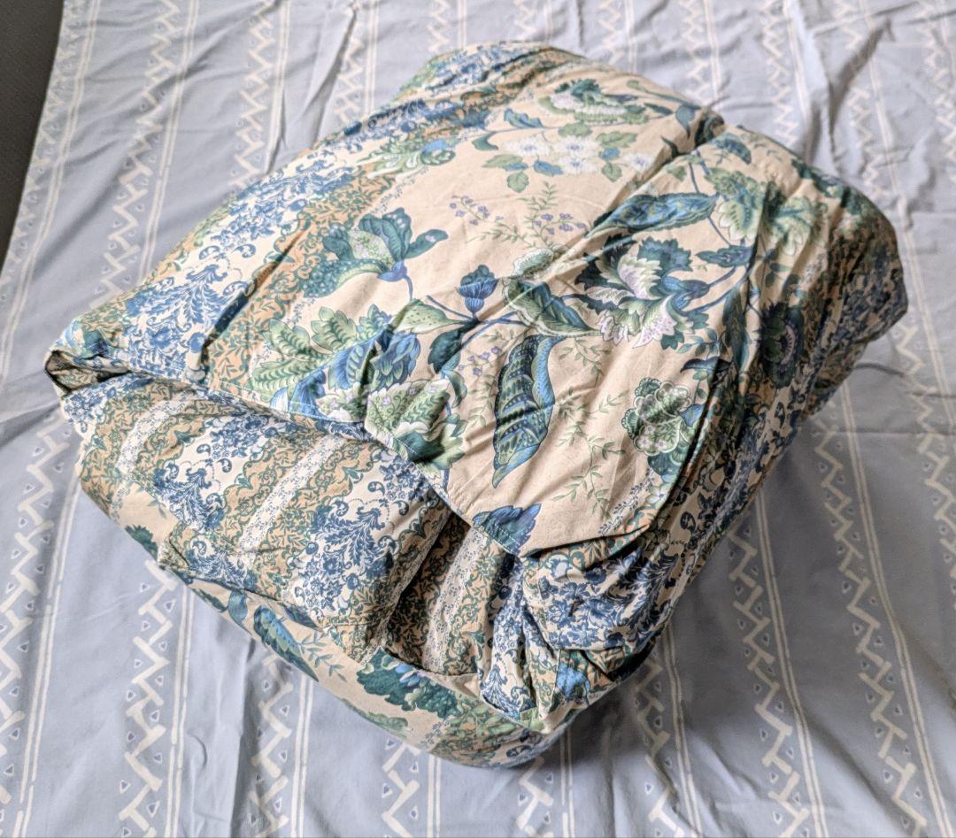 高級グースダウン羽毛 花柄シングルサイズ掛け布団