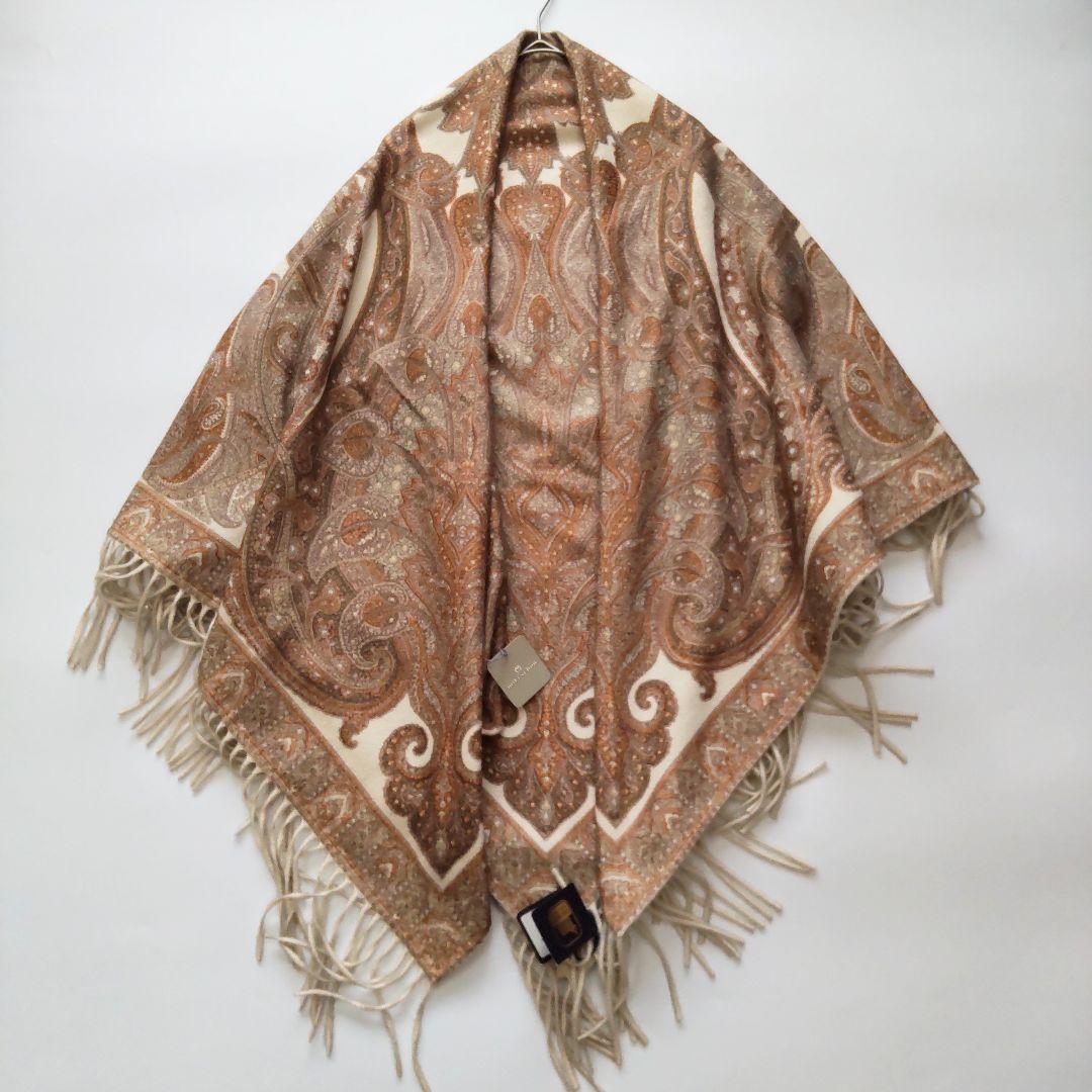 未使用 タグ付 カシミヤ100％ コロンボ×ミラショーン ペイズリー ストール