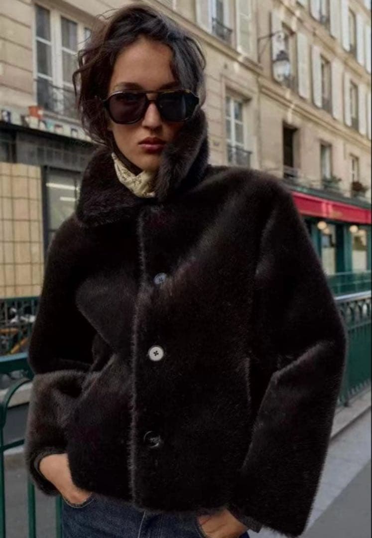 ZARA リバーシブルダブルフェイスフェイクレザージャケット