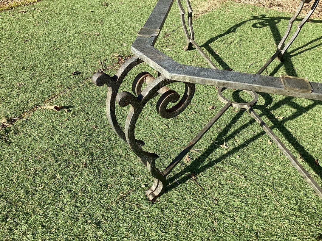 ガラステーブル　長方形　猫足　リビングテーブル　ローテーブル