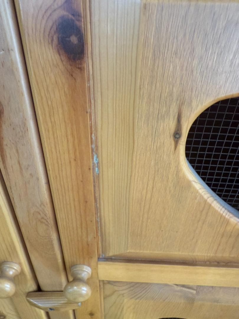 カントリー調 ハート 木製キャビネット