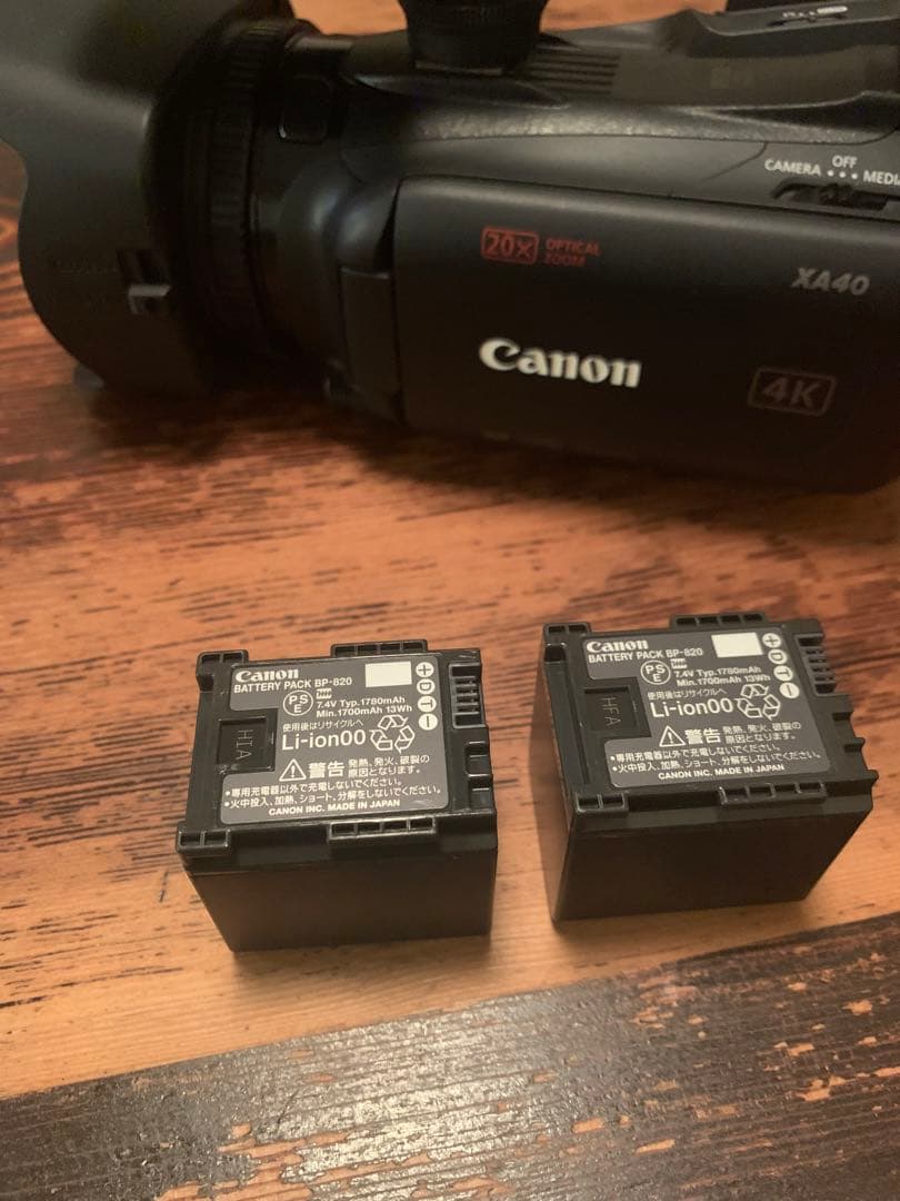 業務用Canon 4Kビデオカメラ XA40 ハンドルユニットHDU-1セット