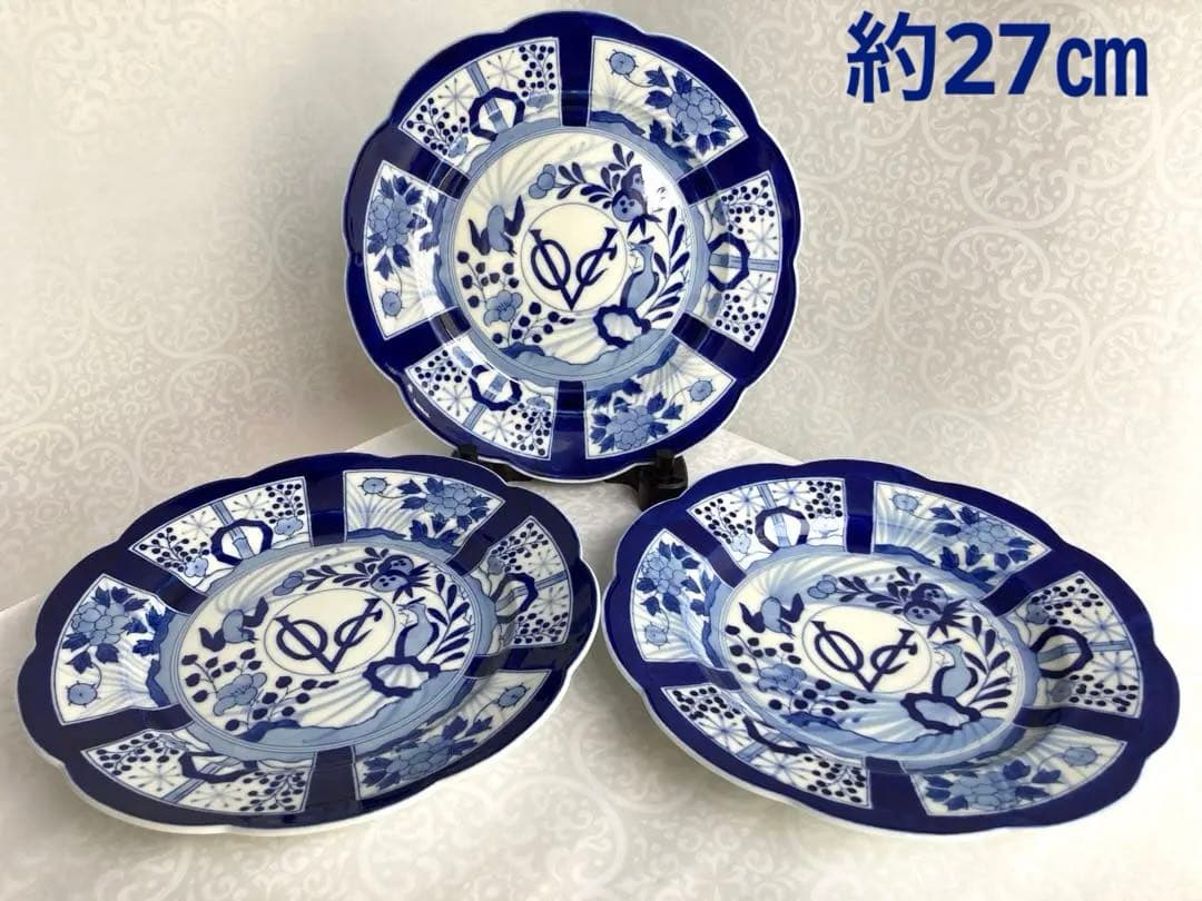 深川製磁　VOC ミート皿　約27㎝　3枚