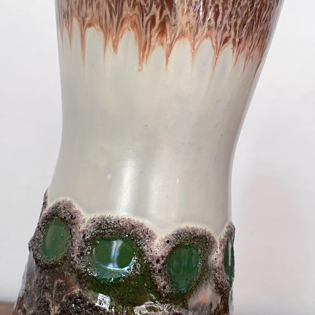 【東ドイツ Strehla大きな花瓶】fat lavaミッドセンチュリー 297