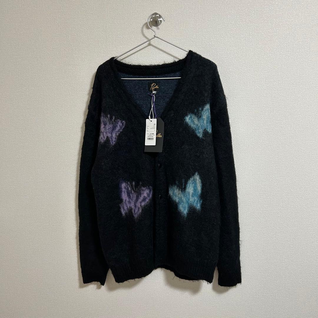 needles studious 別注　モヘア　カーディガン　ブラック　パピヨン