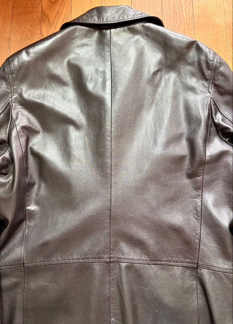 【希少】Ruffo ルッフォ イタリア製 ロングレザーコート 高級本革