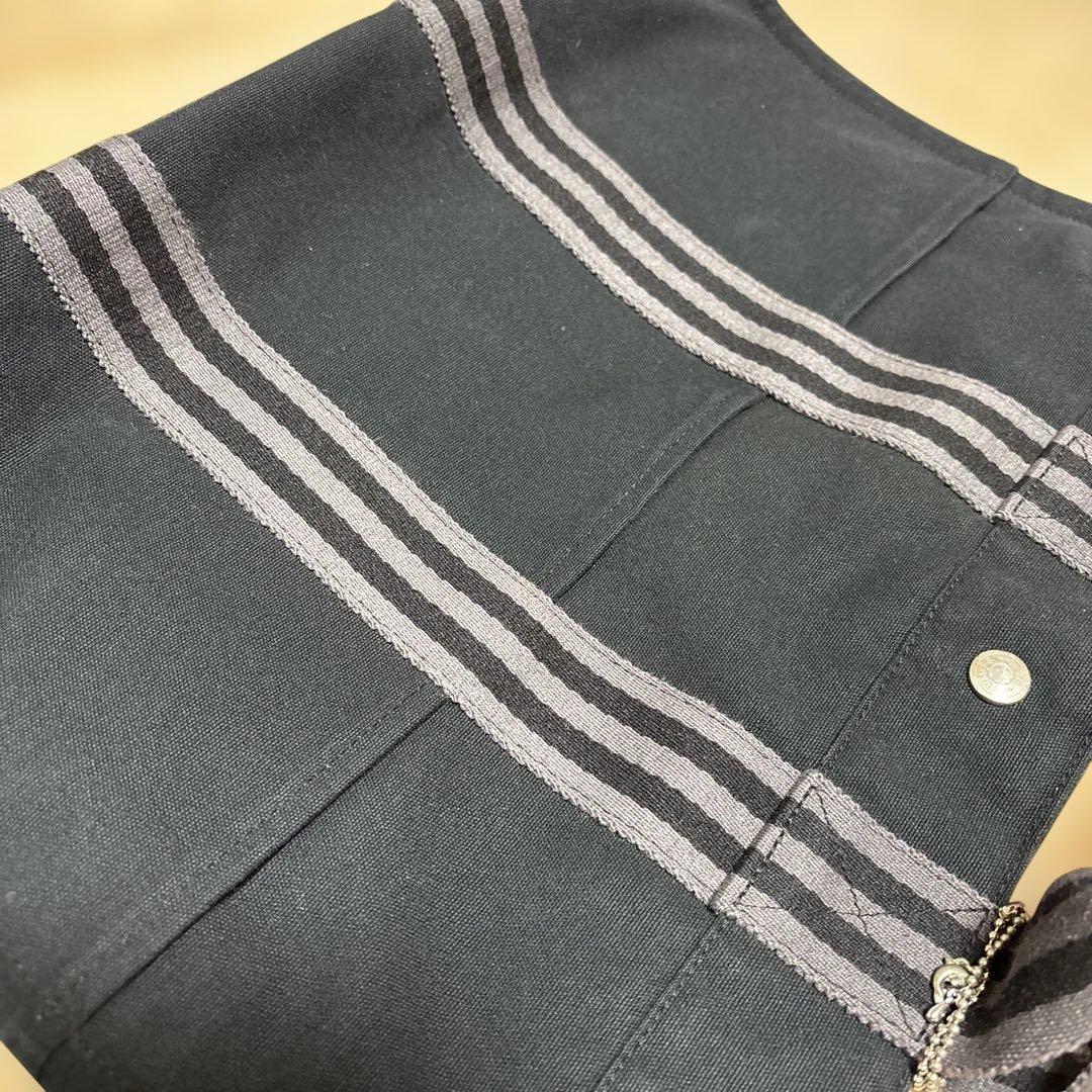 エルメス フールトゥ MMサイズ ブラックキャンバストートバッグ 【USED】