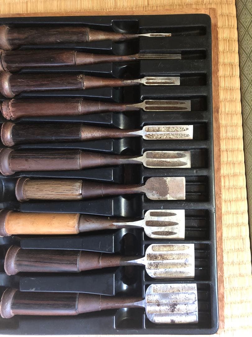 【期間限定】最高級　舟弘作　鑿セット　黒檀