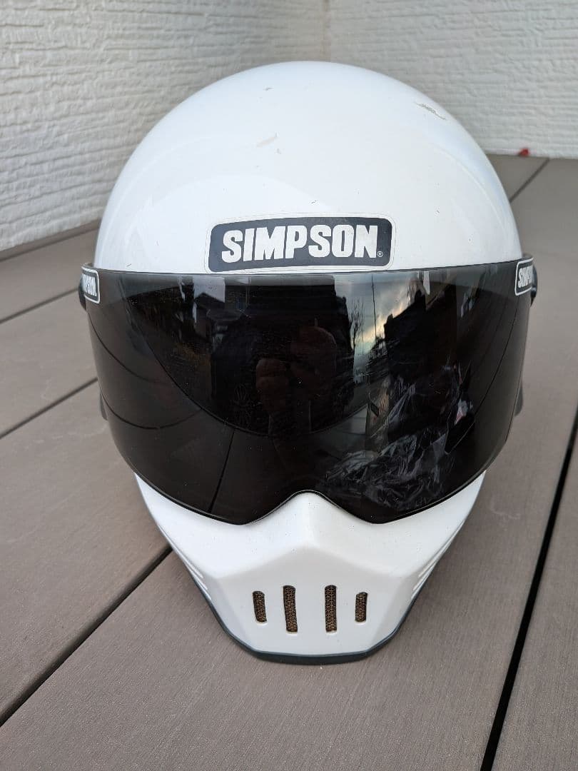 SIMSON 　m30 ヘルメット ホワイト　付属あり　クリアシールド付き