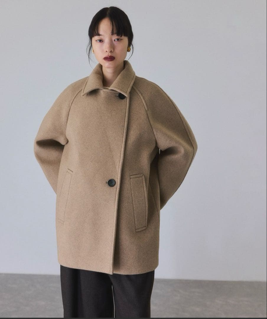 ADAM ET ROPE' ウールボンディングミドルコート