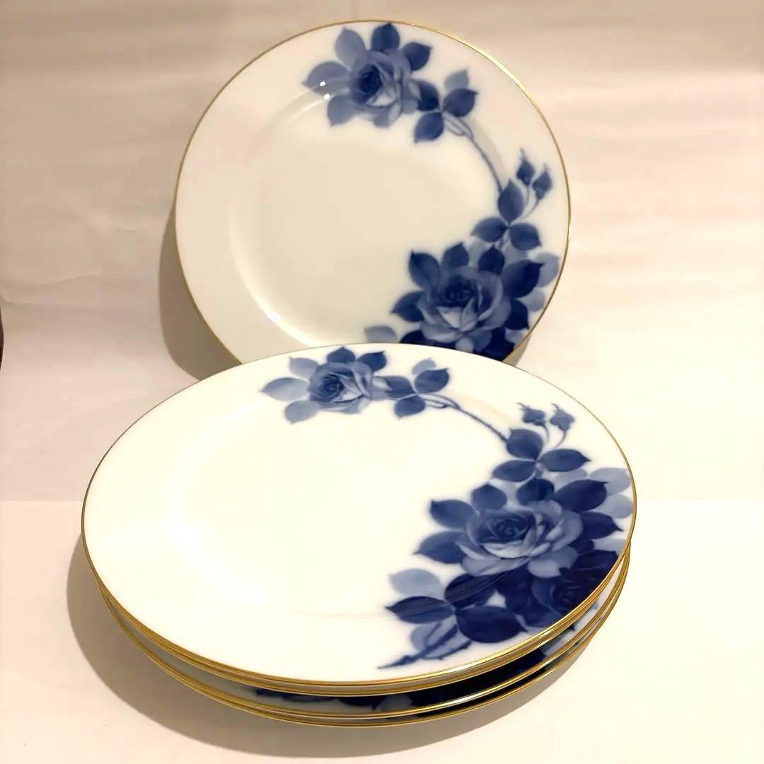 大倉陶園 ブルーローズ (8011) 26cm ミート皿　5枚セット