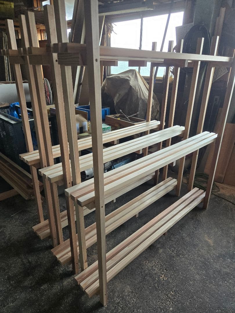 木製オープンシェルフ 組立て簡単