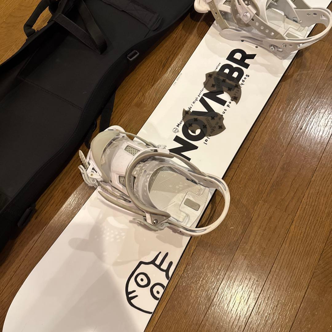 NOVEMBR KDスノーボード ホワイト ケース付き