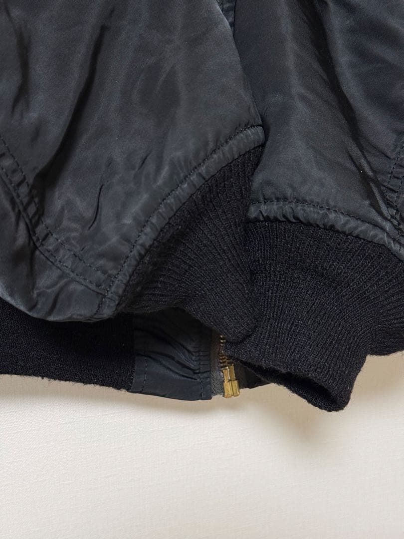 80sUSA製ALPHAアルファMA-1 フライトジャケットXLブラック