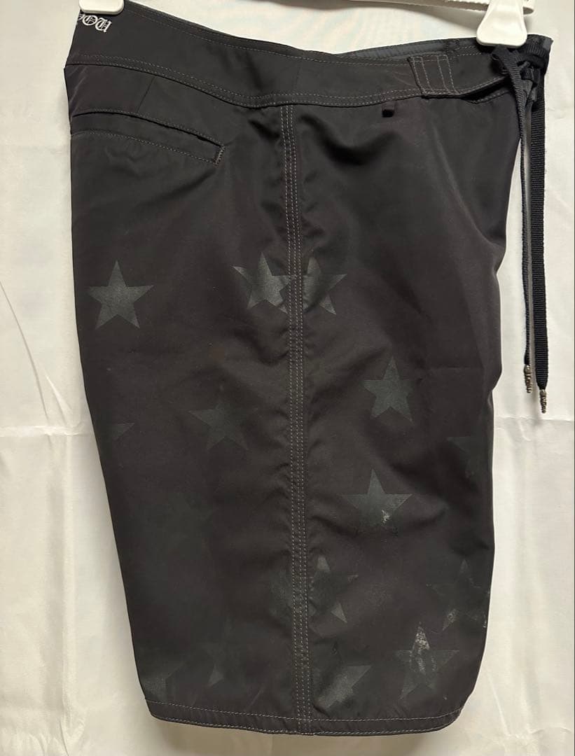クロムハーツSurf Pants スタープリント柄クロスパッチ ブラック 29