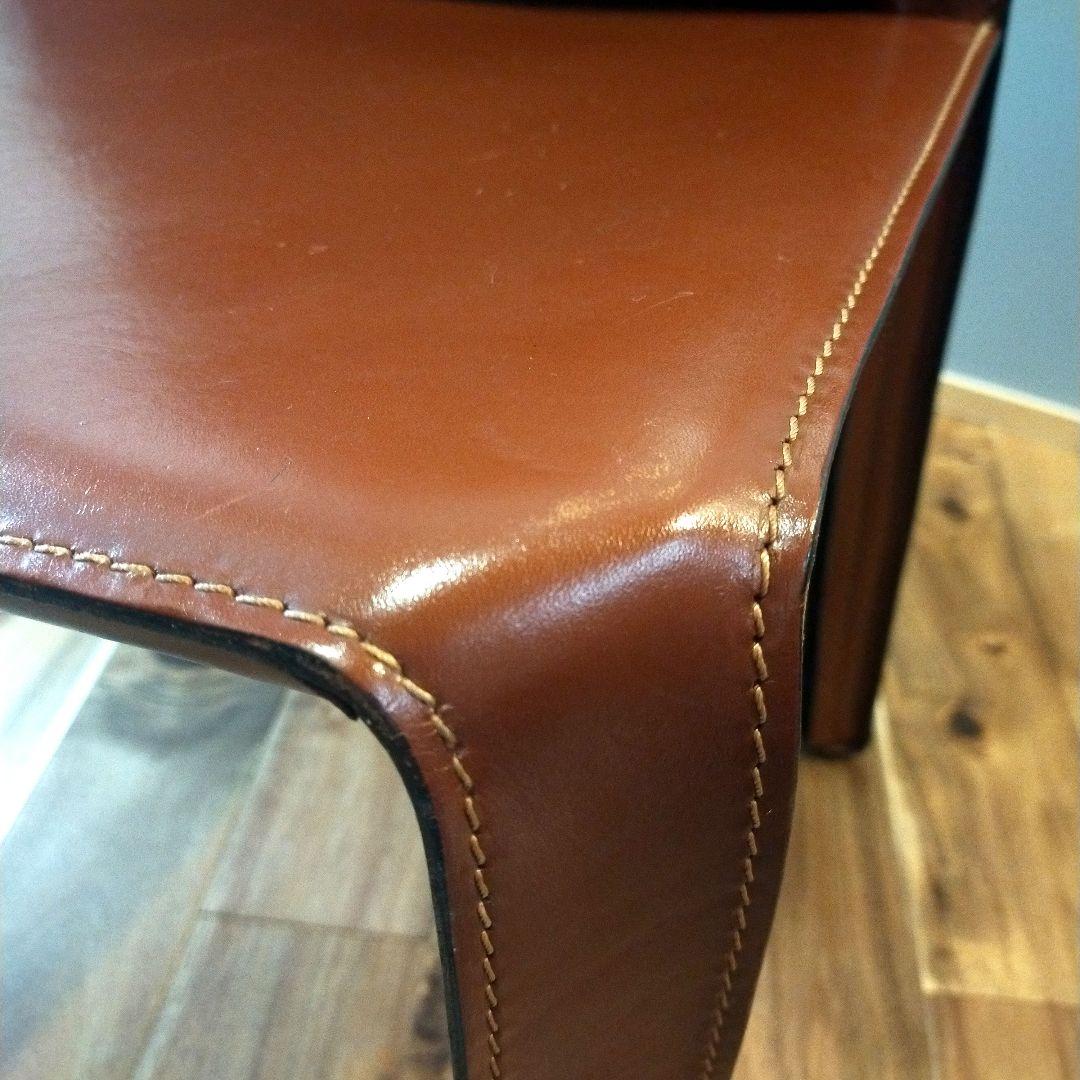 名作★Cassina カッシーナ★CABキャブチェア★赤茶