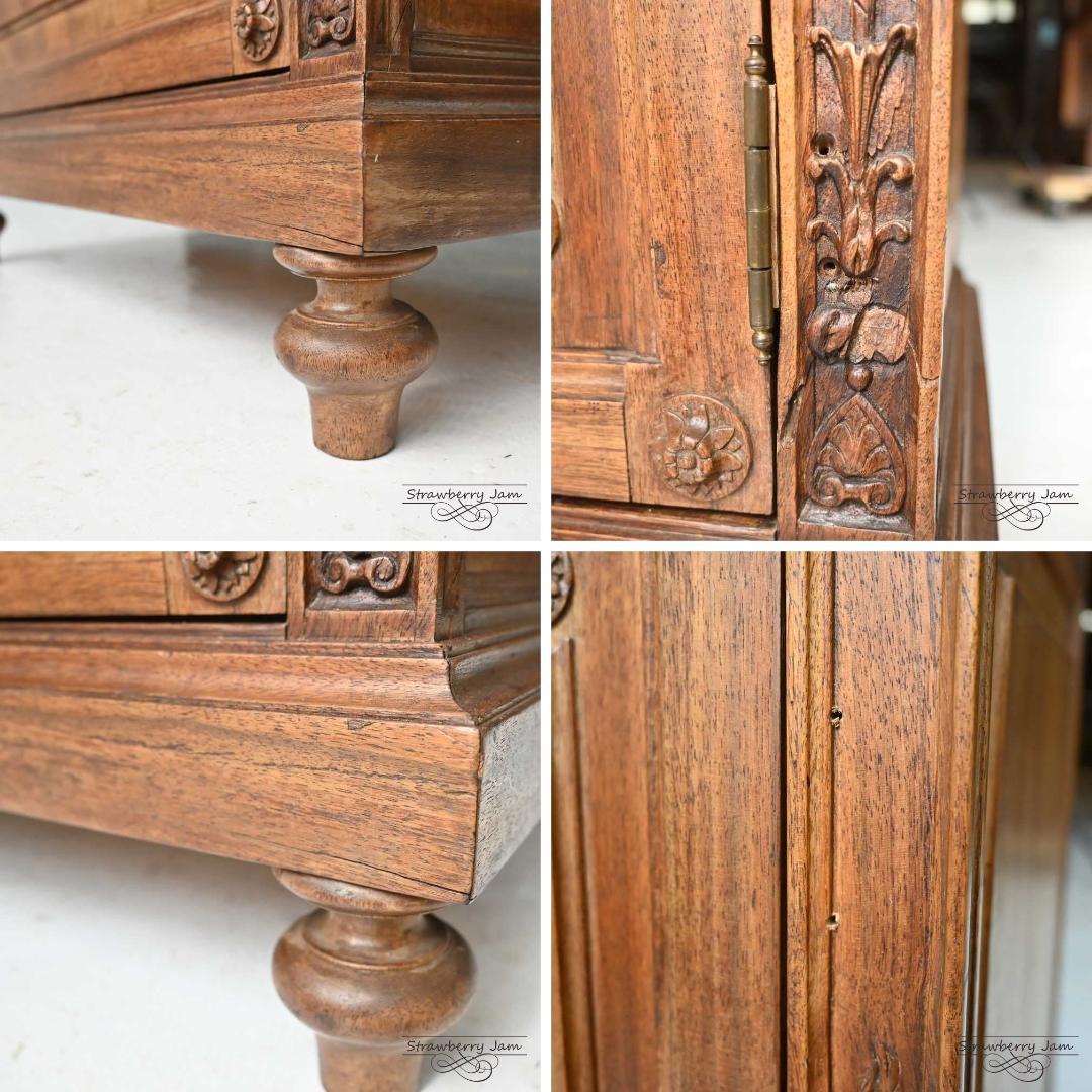 L3610-9 フランスアンティーク ガラスキャビネット ガラスケース ロココ