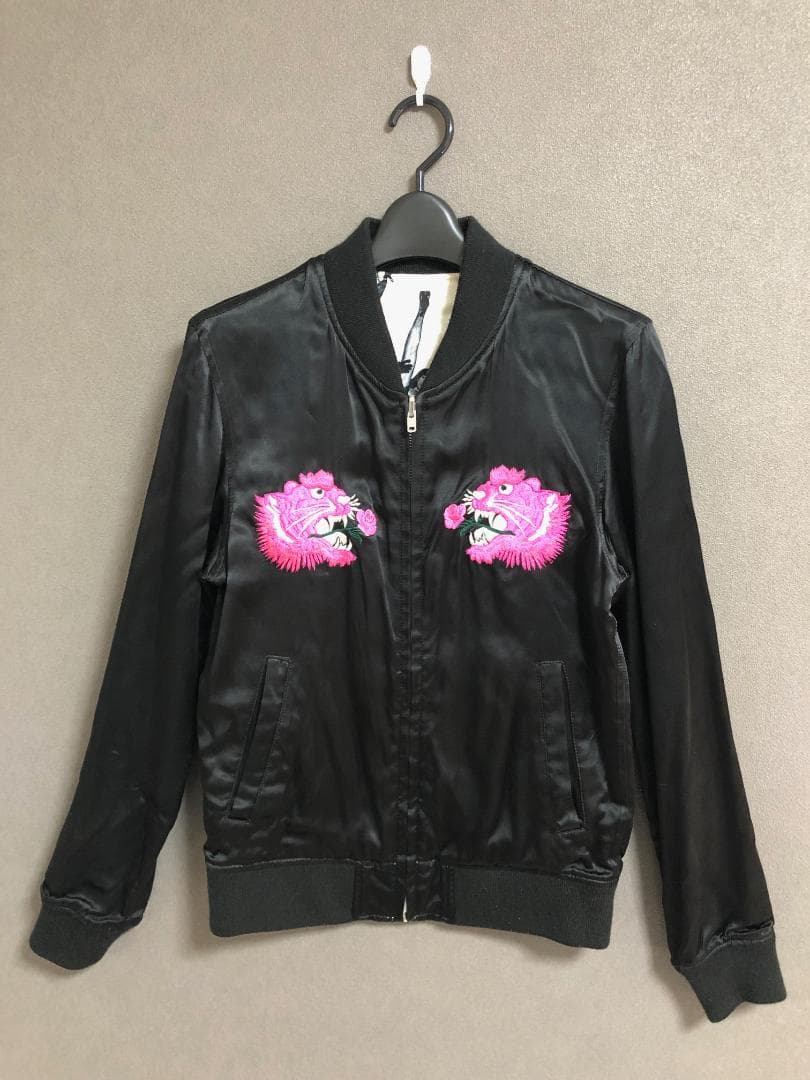 希少 WACKO MARIA 虎 刺繍 × ポルノ柄 リバーシブル スカジャン