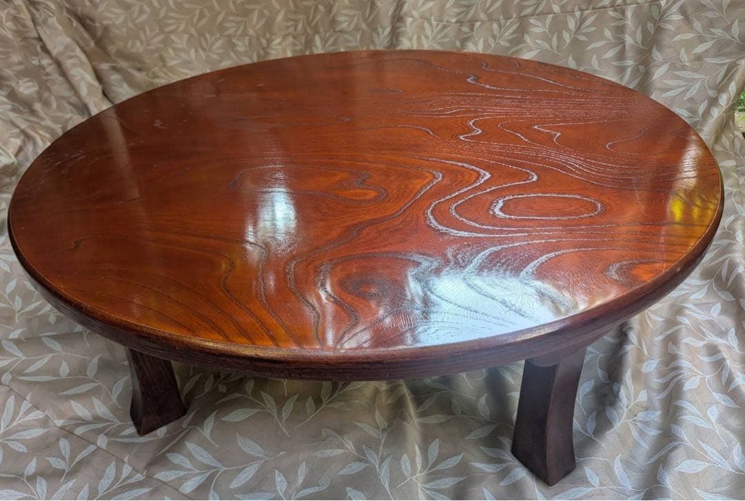 折りたたみちゃぶ台　欅材　超美品　昭和レトロ