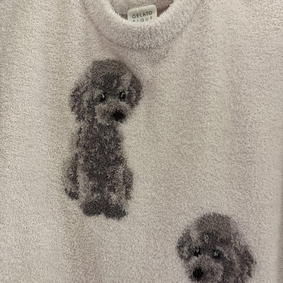 ジェラピケプードル刺繍フリースルームウェア2色セット