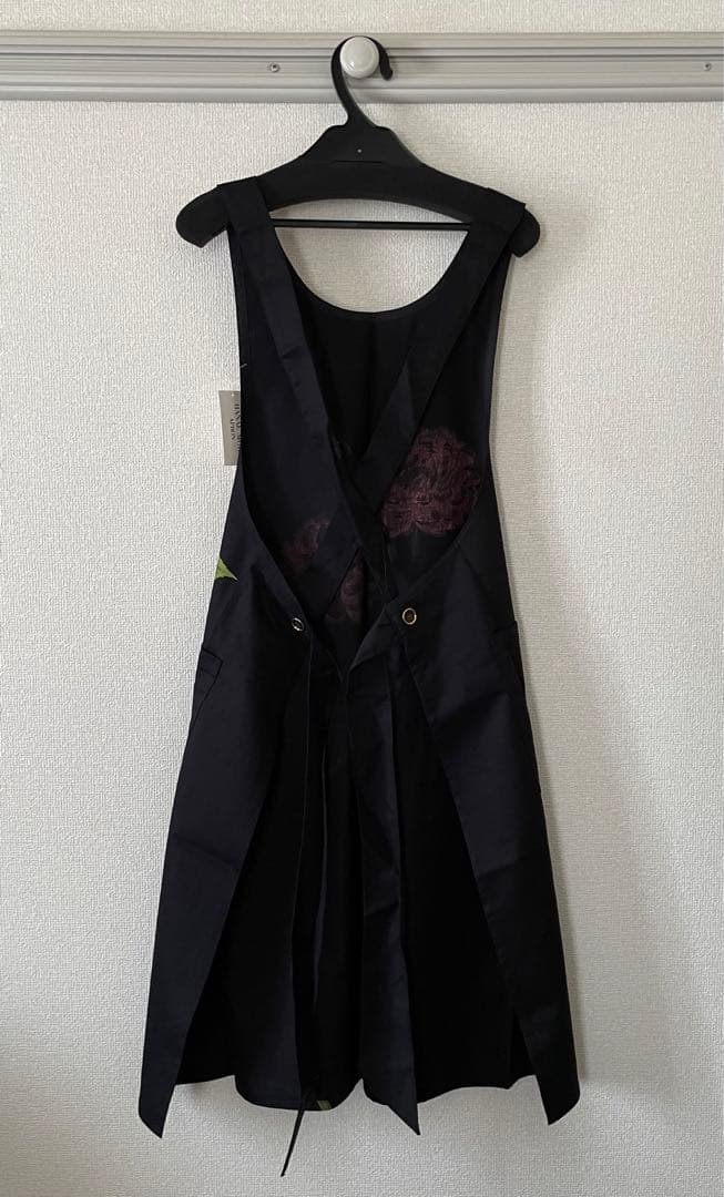 ハナエモリ 森英恵 エプロン ブラック 新品 未使用 自宅保管品