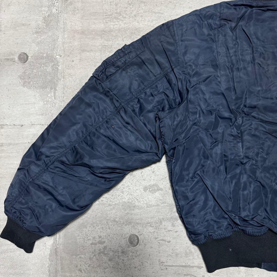 90s POLO JEANS フライトジャケット ネイビー ma-1 アメカジ