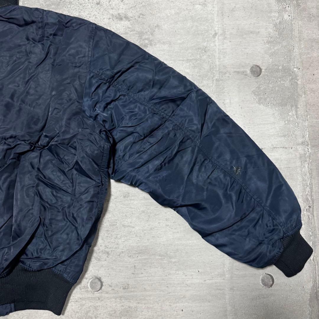 90s POLO JEANS フライトジャケット ネイビー ma-1 アメカジ