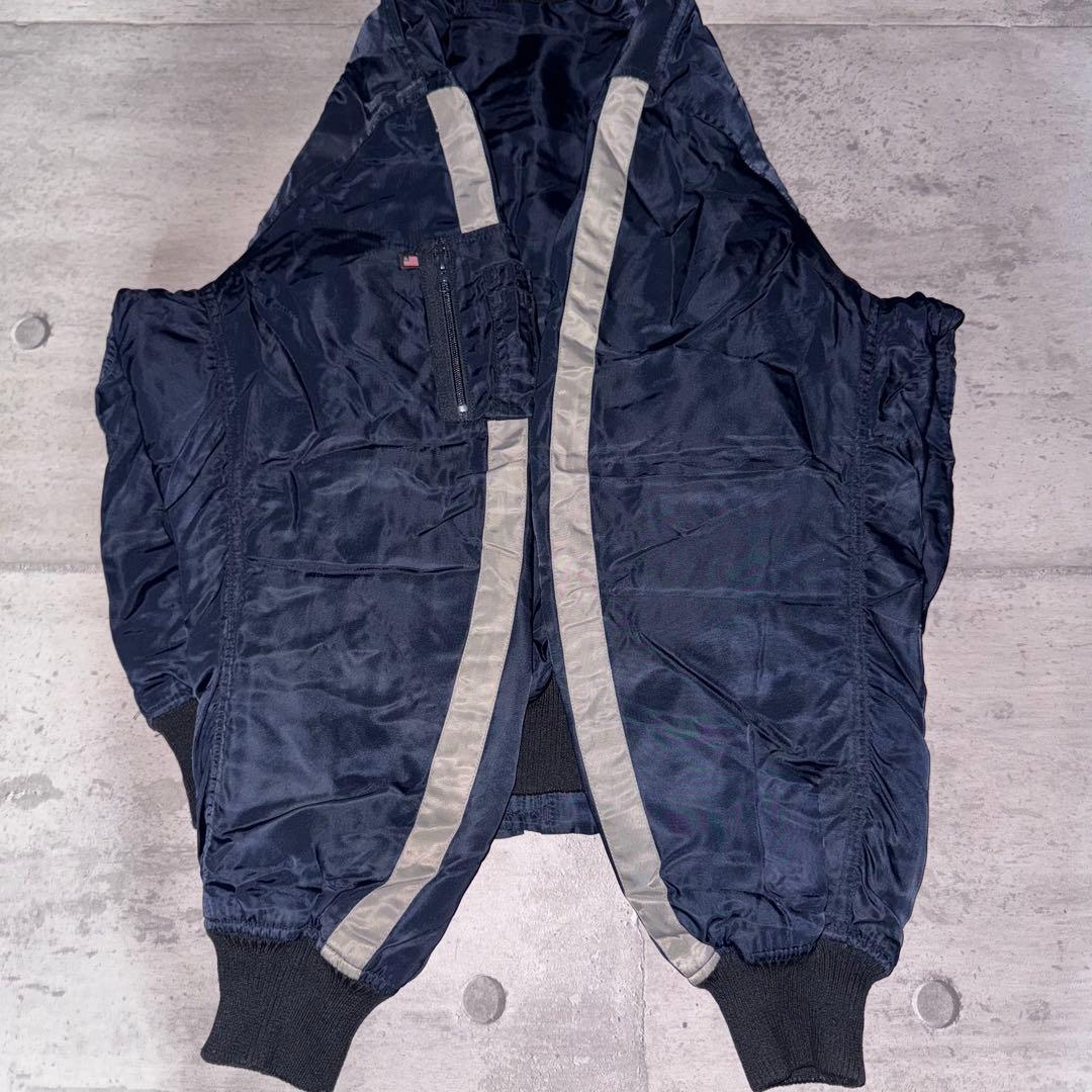 90s POLO JEANS フライトジャケット ネイビー ma-1 アメカジ