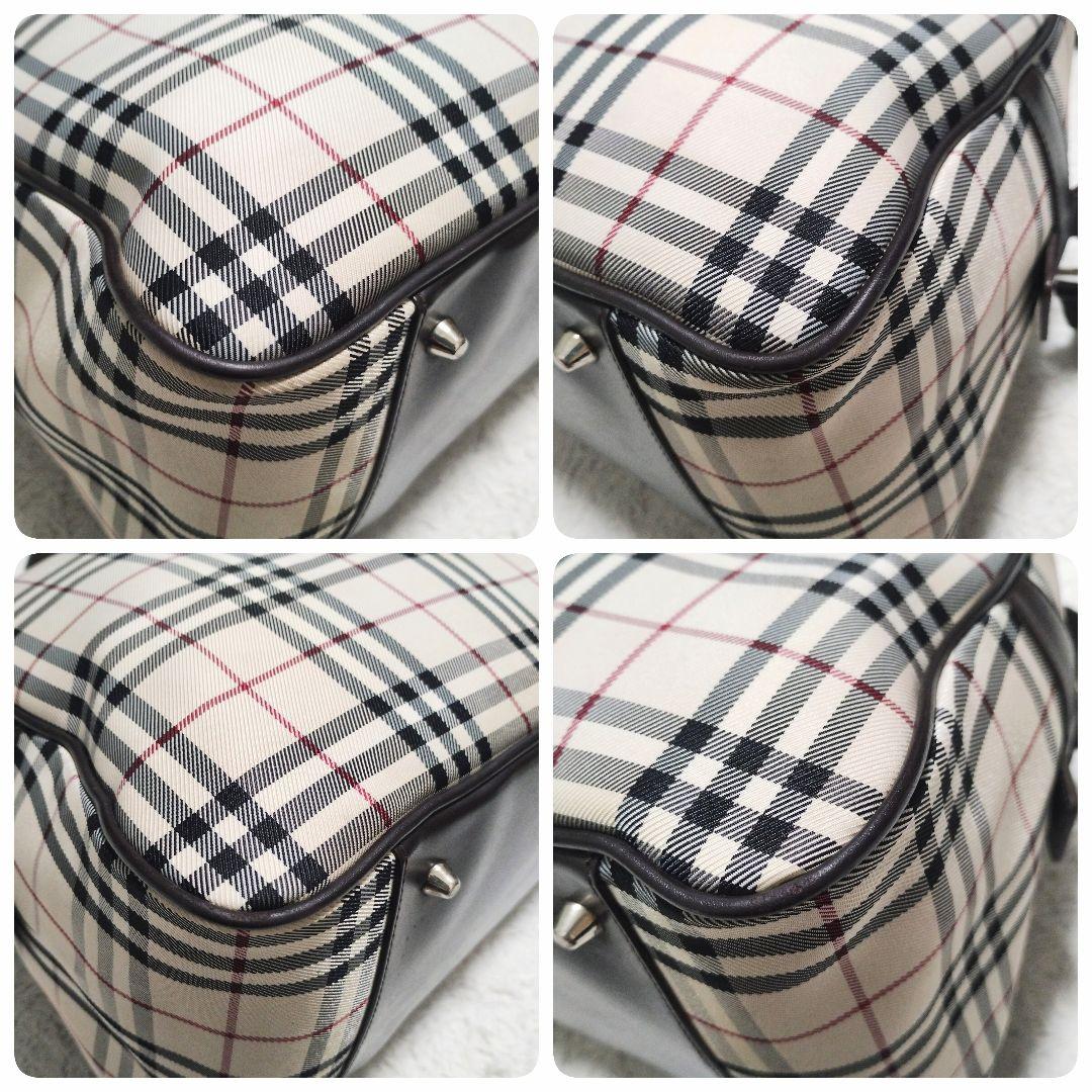 【美品】大容量 Burberry ノバチェック ボストンバッグ　2WAY レザー