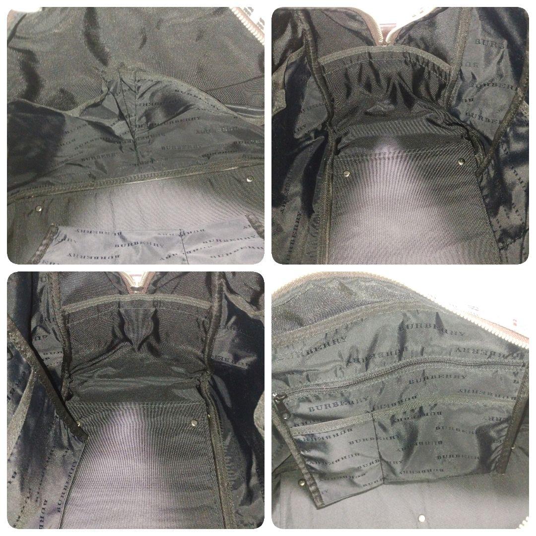 【美品】大容量 Burberry ノバチェック ボストンバッグ　2WAY レザー