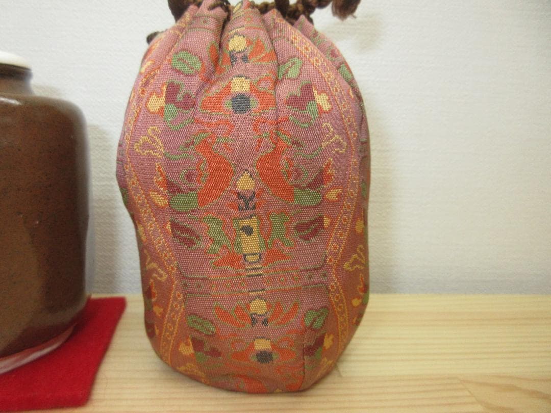 送料込【逢絢亭・新品】茶道具 茶入 美濃焼 瀬戸 仕覆 加藤弥右衛門 共箱入り