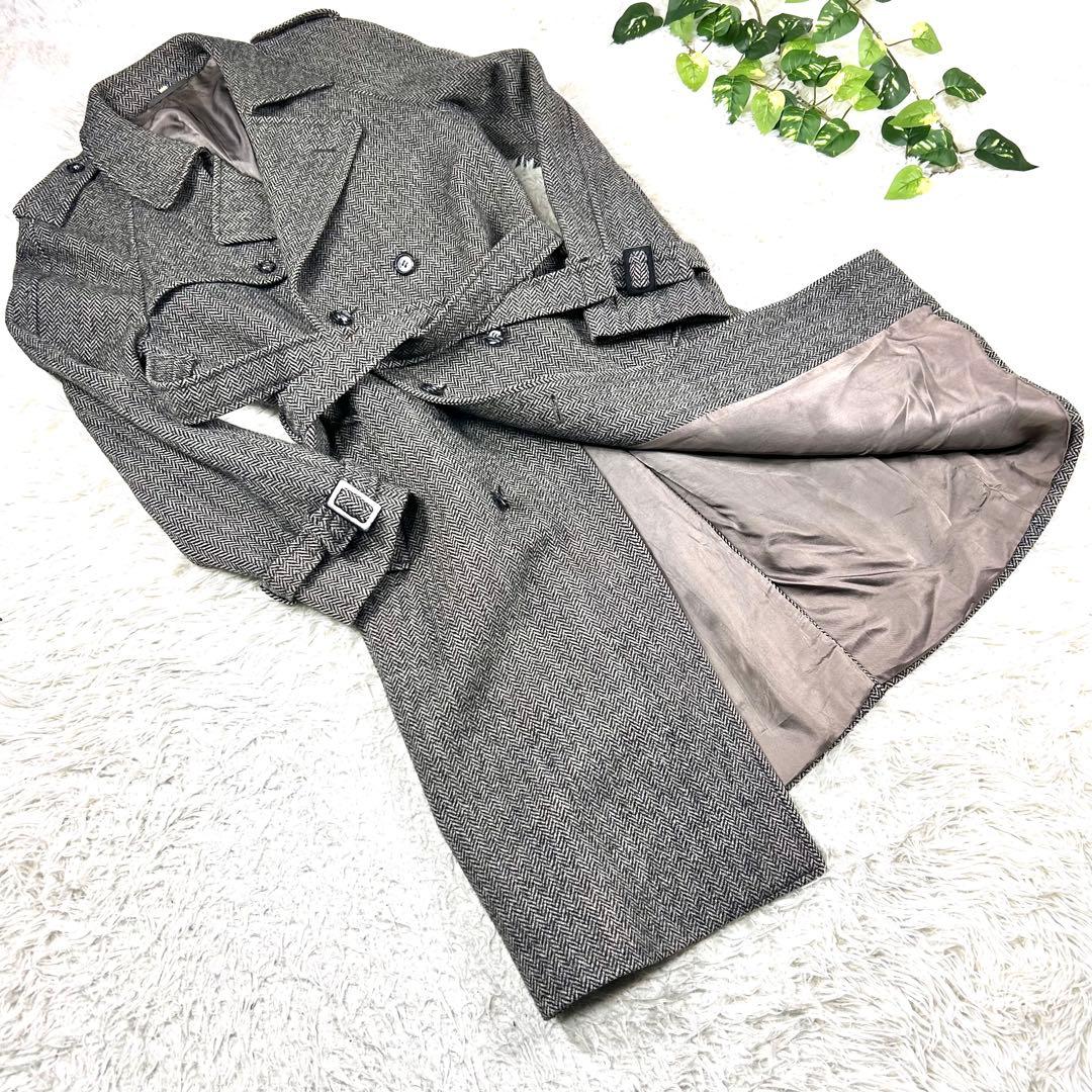 ポール＆ジョー ヴィンテージ ヘリンボーン ウール トレンチコート 52 XL