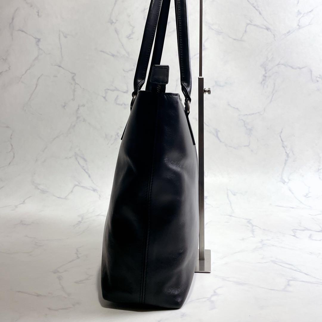 美品✨マザーハウス アンティーク スリムトート ビジネスバッグ ブラック A4