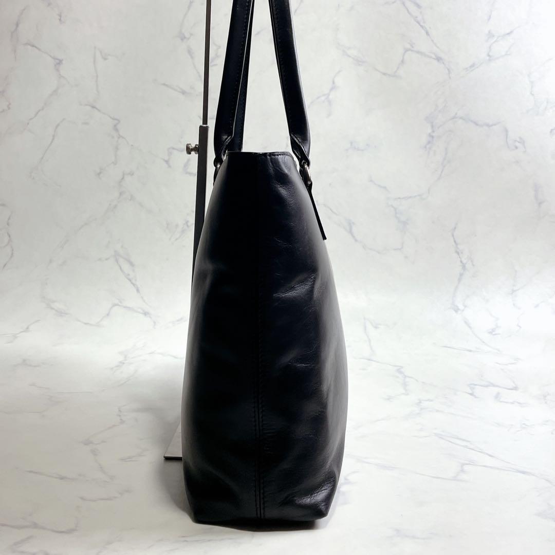 美品✨マザーハウス アンティーク スリムトート ビジネスバッグ ブラック A4