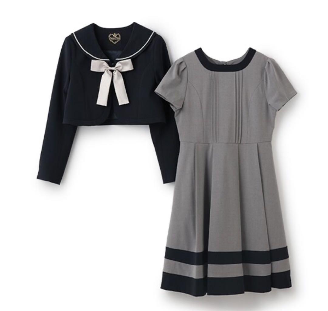美品★メゾピアノジュニア　セーラージャケット＆ワンピースセット