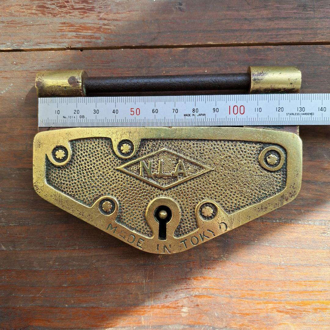 アンティーク錠前 真鍮製 骨董 和錠 東京メイド ビンテージ パドロック