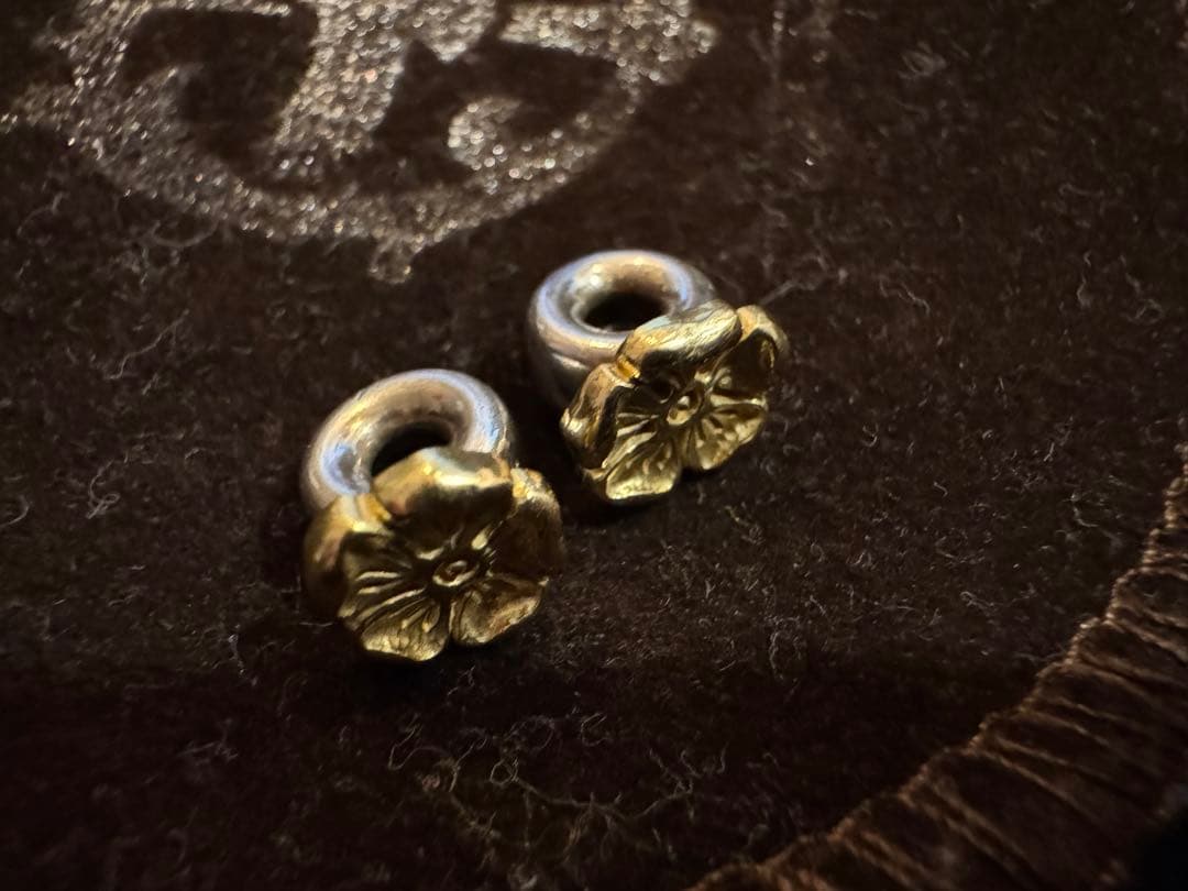 TADY&KING K18 ローズメタルビーズ 2個セット