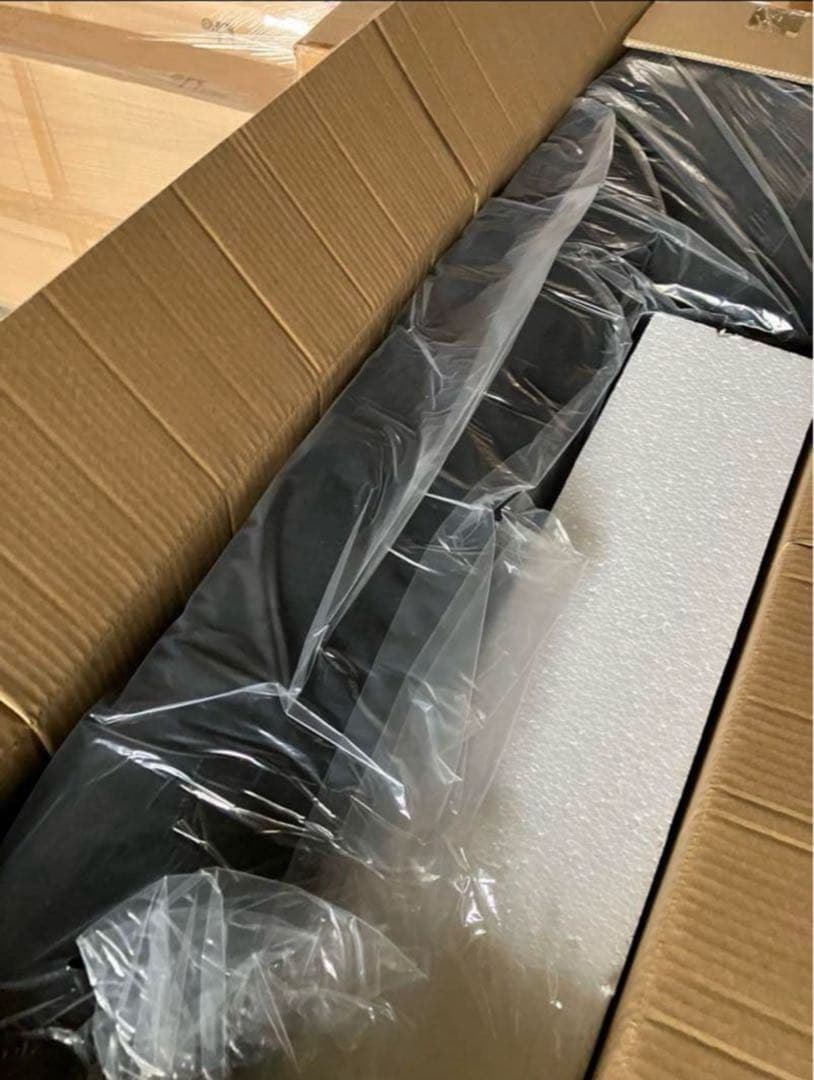 新品未使用　リクライニング　カウチソファベッド　ベット　セミダブル　ブラック