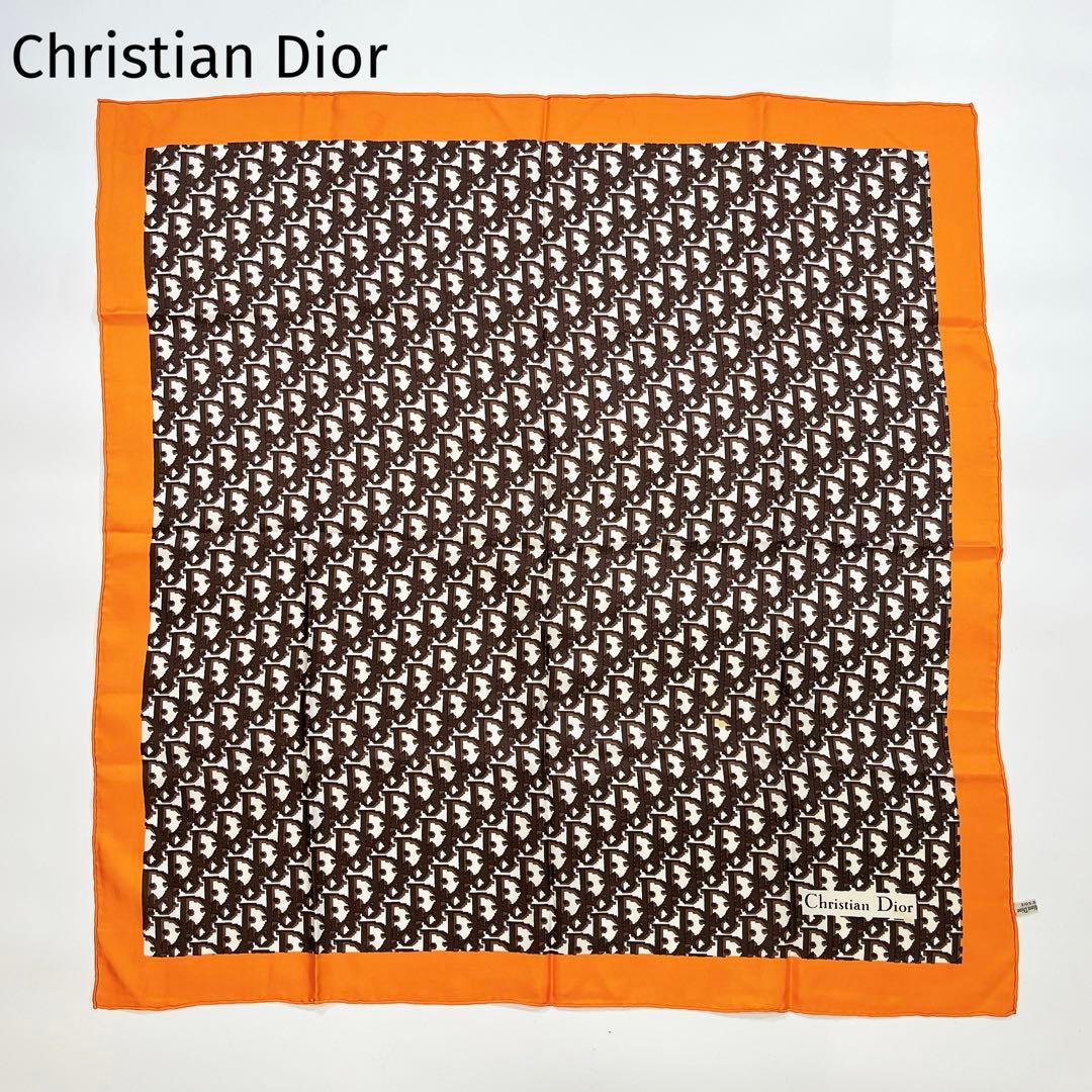 Christian Dior ディオール トロッター スカーフ オレンジ