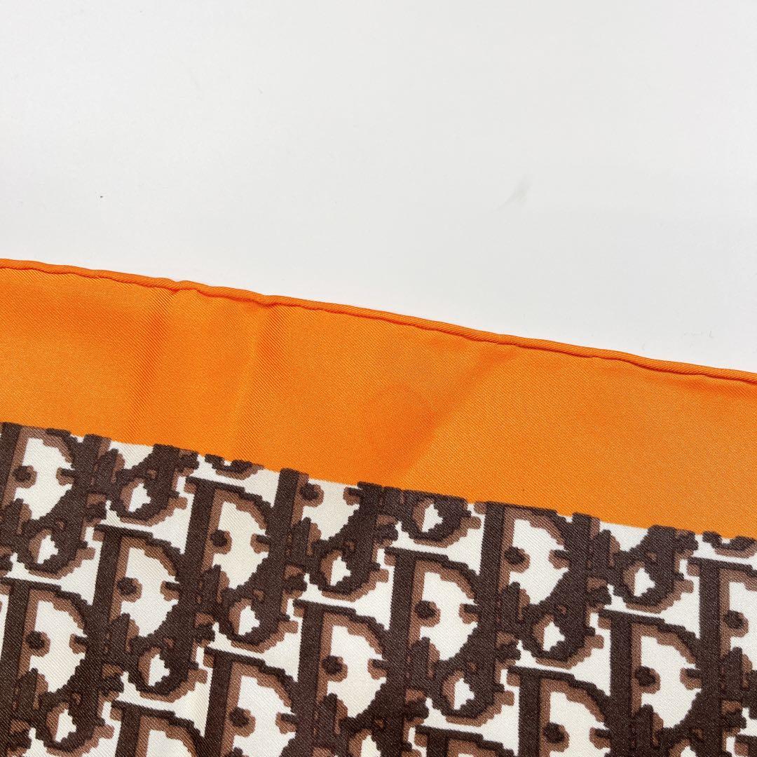 Christian Dior ディオール トロッター スカーフ オレンジ