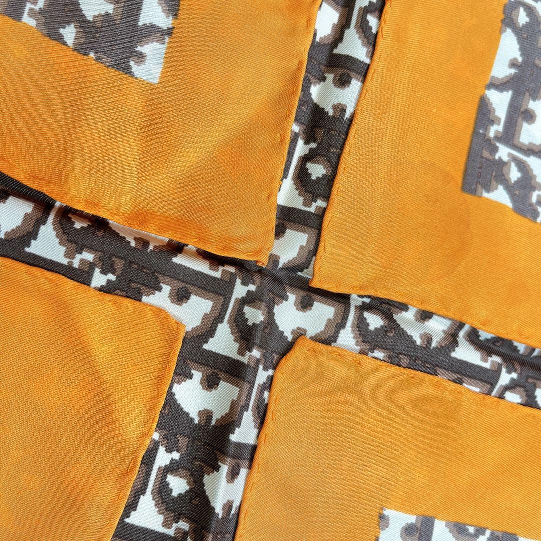 Christian Dior ディオール トロッター スカーフ オレンジ