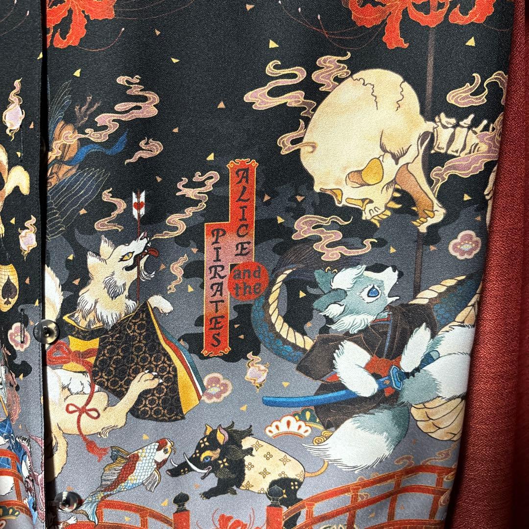 PIRATES クリスの百鬼夜行～宵に咲き誇る妖の華～柄開襟シャツ