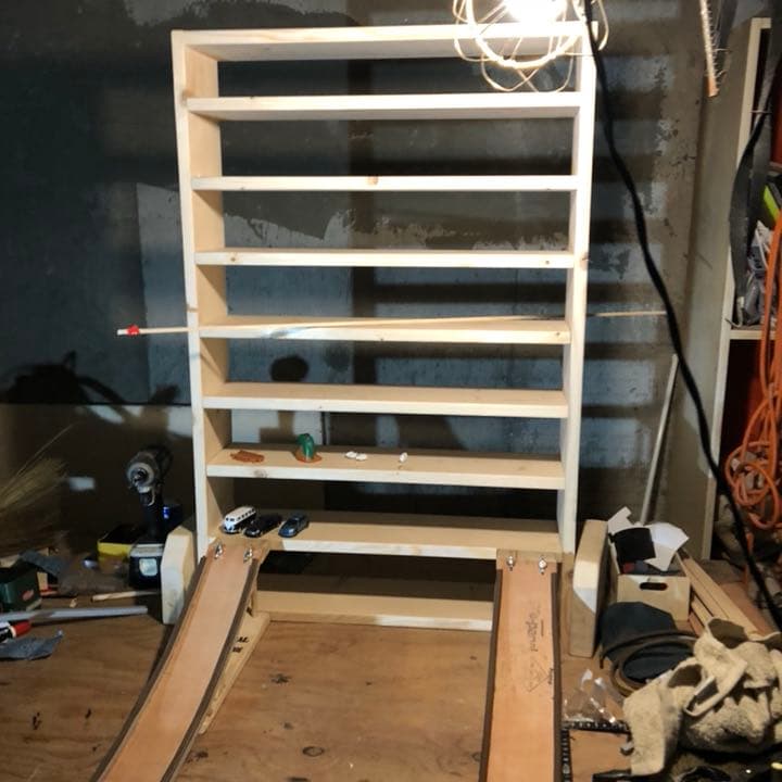 滑り台付きトミカ収納棚theBig